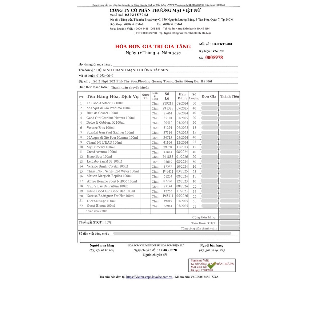 Nước hoa nữ ★𝑳𝒆 𝑳𝒂𝒃𝒐 𝑨𝒏𝒐𝒕𝒉𝒆𝒓 13★ nồng độ EDP dung tích 100ml, dầu thơm hương quyến rũ lưu hương lâu GEMINI NH018