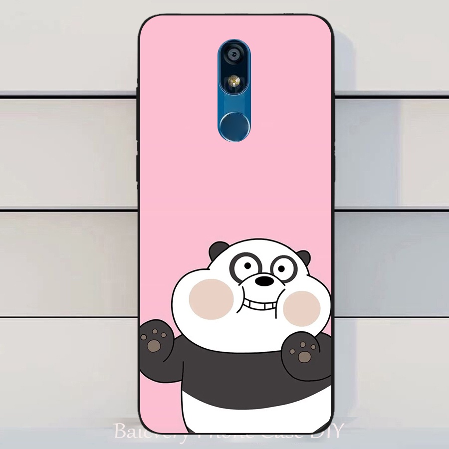 Ốp Điện Thoại Silicon Góc Vuông Hình Gấu Cho LG X4 2019 LG K40 LG K12 + K12 Plus 5.7