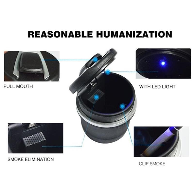 1 Gạt Tàn Thuốc Có Đèn LED Dùng Trong Xe Hơi