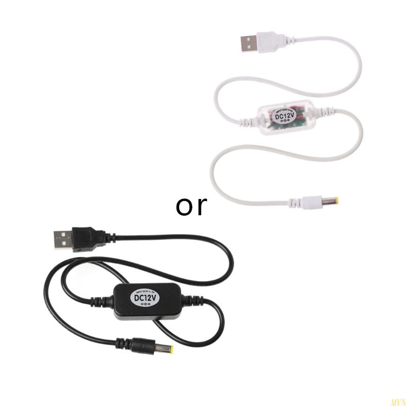 Dây Cáp Tăng Áp USB 5V Sang DC 12V 5.5x2.1mm Cho Bộ Định Tuyến Đèn LED