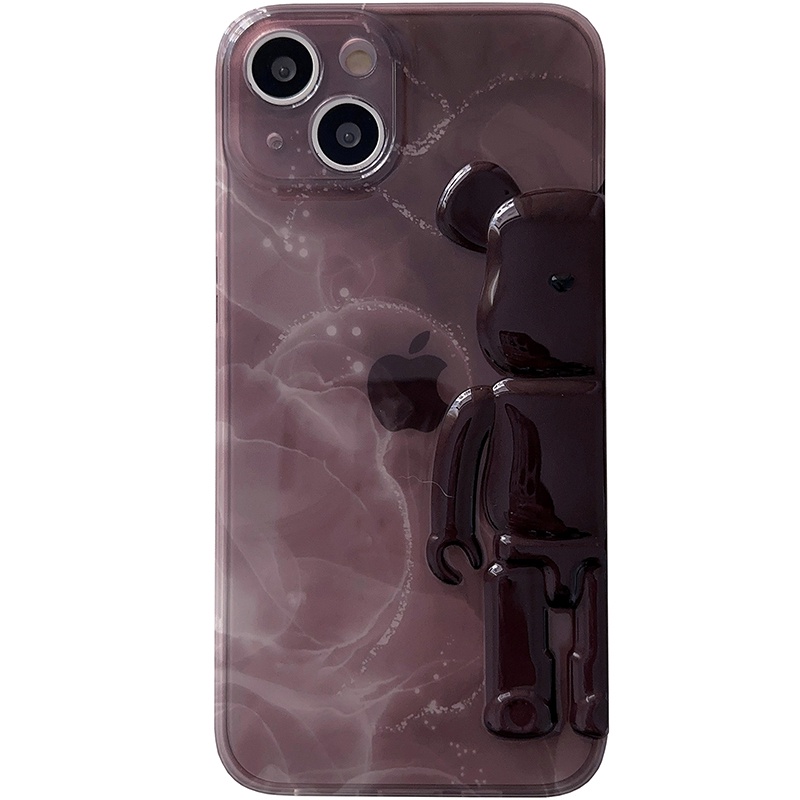 Ốp Điện Thoại Silicon Dẻo Họa Tiết Hoạt Hình Gấu Nâu Dễ Thương Chống Sốc Cho Iphone 14promax 13 11 14pro 12 14plus