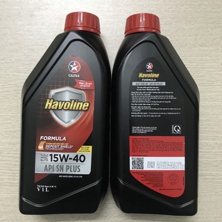 Nhớt động cơ oto caltex havoline formula sae 15w-40 / 1lít 15w40 15w 40 fomula fomular 1l 1 l