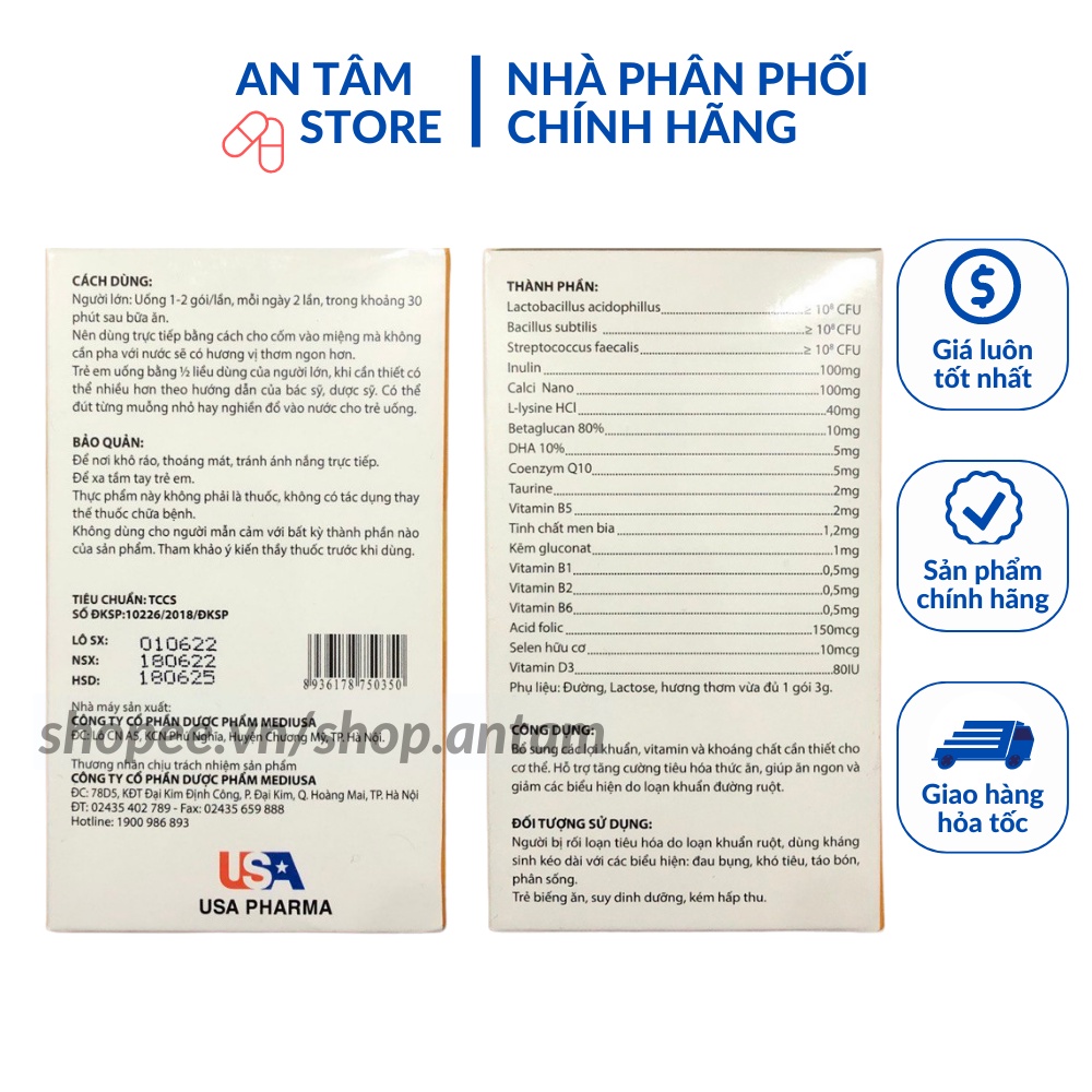 Cốm vi sinh Biolactomin Gold  CÂN BẰNG HỆ TIÊU HÓA ĐƯỜNG RUỘT  CHỐNG TÁO BÓN  KÍCH THÍCH ĂN NGON