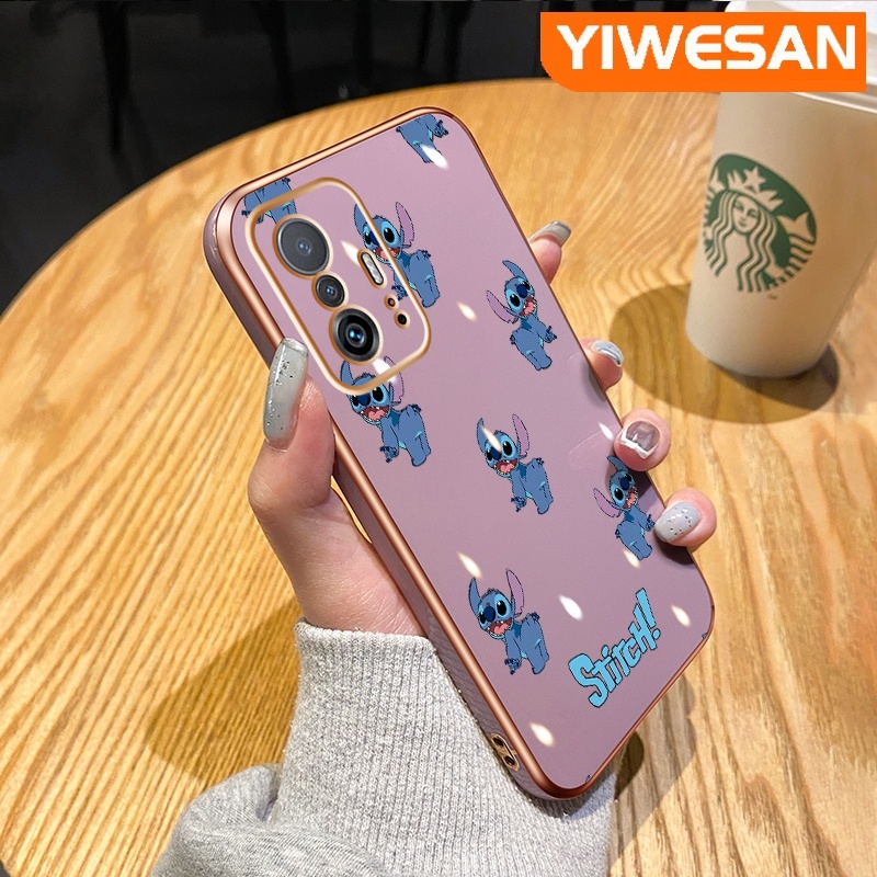 Ốp Điện Thoại Chống Sốc Họa Tiết Stitch Hoạt Hình Bảo Vệ Ống Kính Máy Ảnh Cho Xiaomi MI 11T Pro