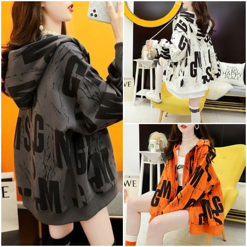 Áo Khoác Hoodie Tay Dài Cỡ Lớn Thiết Kế Trẻ Trung Cho Nữ