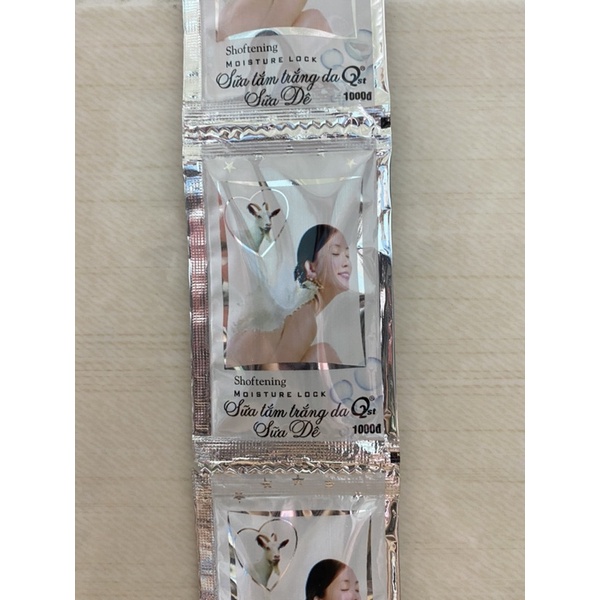 Combo 100 dây sữa tắm SỮA DÊ giá rẻ dùng cho khách sạn, nhà nghỉ