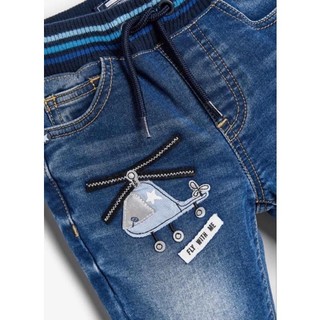 Quần jean bé trai N.e.x.t dư xịn màu xanh basic