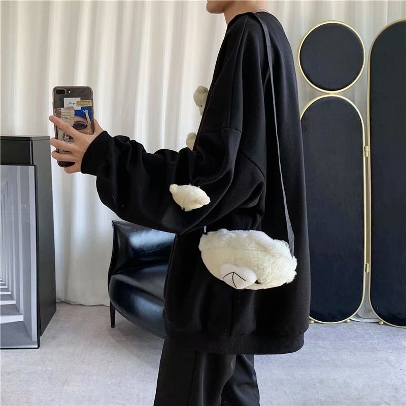 Áo Sweater Cổ Tròn Phủ Lông Màu Trơn Thời Trang Mùa Thu Trẻ Trung Cho Nam 2022 M-5XL