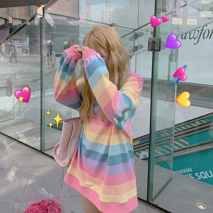 Áo Thun Nữ Dài Tay Sọc Ngang Thời Trang Hàn Quốc