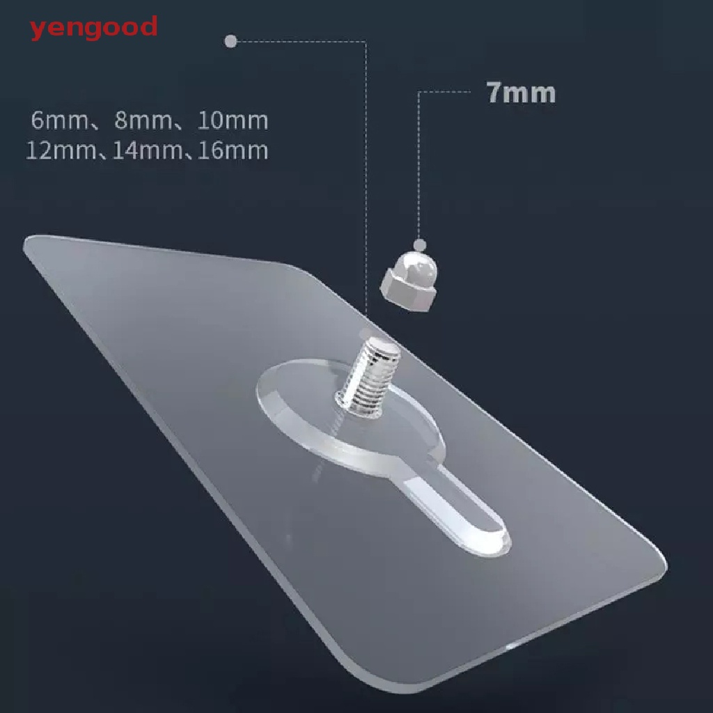 Set 6 Móc Treo Đồ Dán Tường Bằng PVC Chống Thấm Nước Siêu Bền