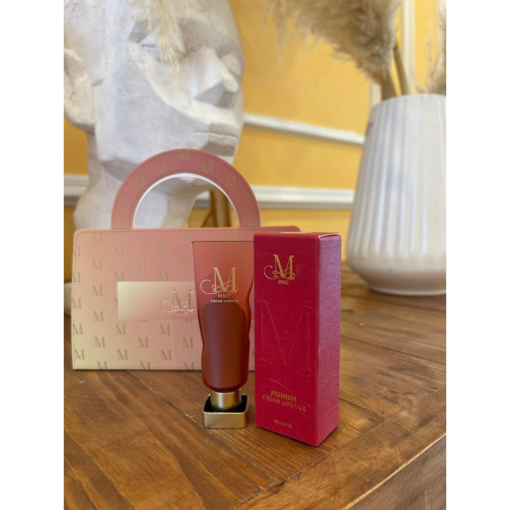 Son MNC N0.14 đỏ cam gạch, Son kem lì MNC Cream Líptick lâu trôi mềm mịn