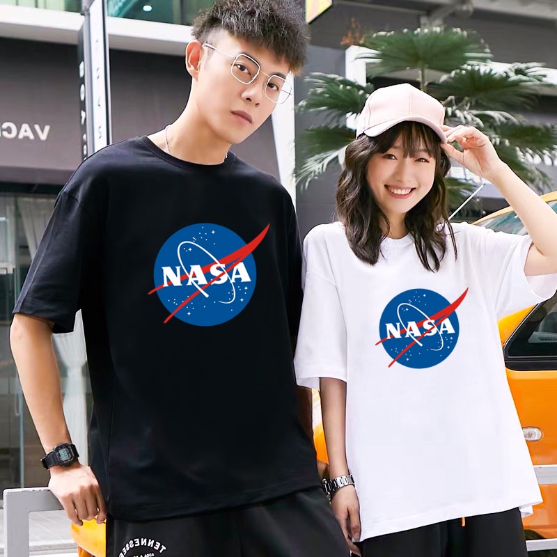 Áo Thun Tay Ngắn Chất Liệu Cotton In Logo NASA Phong Cách Hip Hop Thời Trang Mùa Hè Cho Nam Và Nữ # 1389