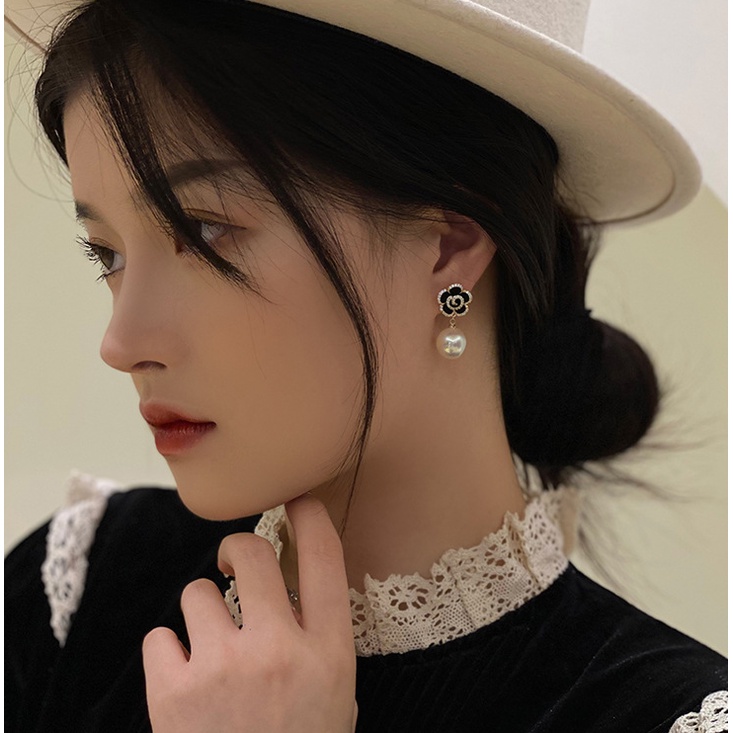 📛 RẺ VÔ ĐỊCH 📛 Bông tai hoa hồng ngọc trắng tiểu thư sang chảnh hort trend phong cách hàn quốc