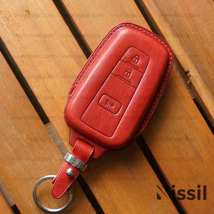 Bao da Toyota Corolla Cross, Altis 2022 - M2 - 3 nút - Da bò vachetta - bao da chìa khoá ô tô