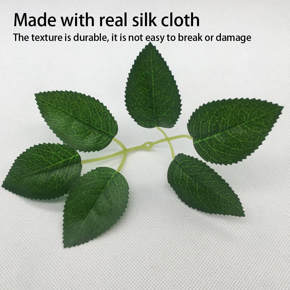 (toyman) Set 50 Lá Cây Nhân Tạo Dùng Để Trang Trí DIY Có Thể Tái Sử Dụng