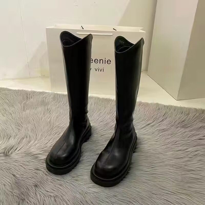 D7✙Giày Boot Cổ Cao Chữ v Phong Cách Hàn Quốc Thời Trang Thu Đông size 41-43 yards 42