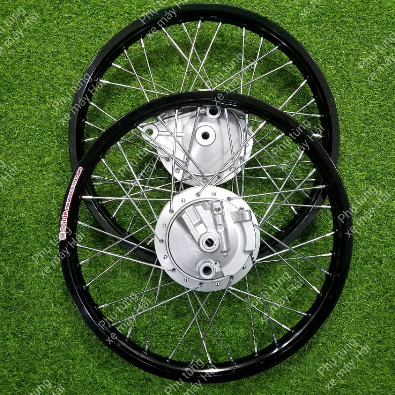 Bánh căm đùm zin theo xe wave @ 2019 căm mạ crom niềng nhôm thái full má đùm trước sau giả zin 1/1 như hình msp 0142