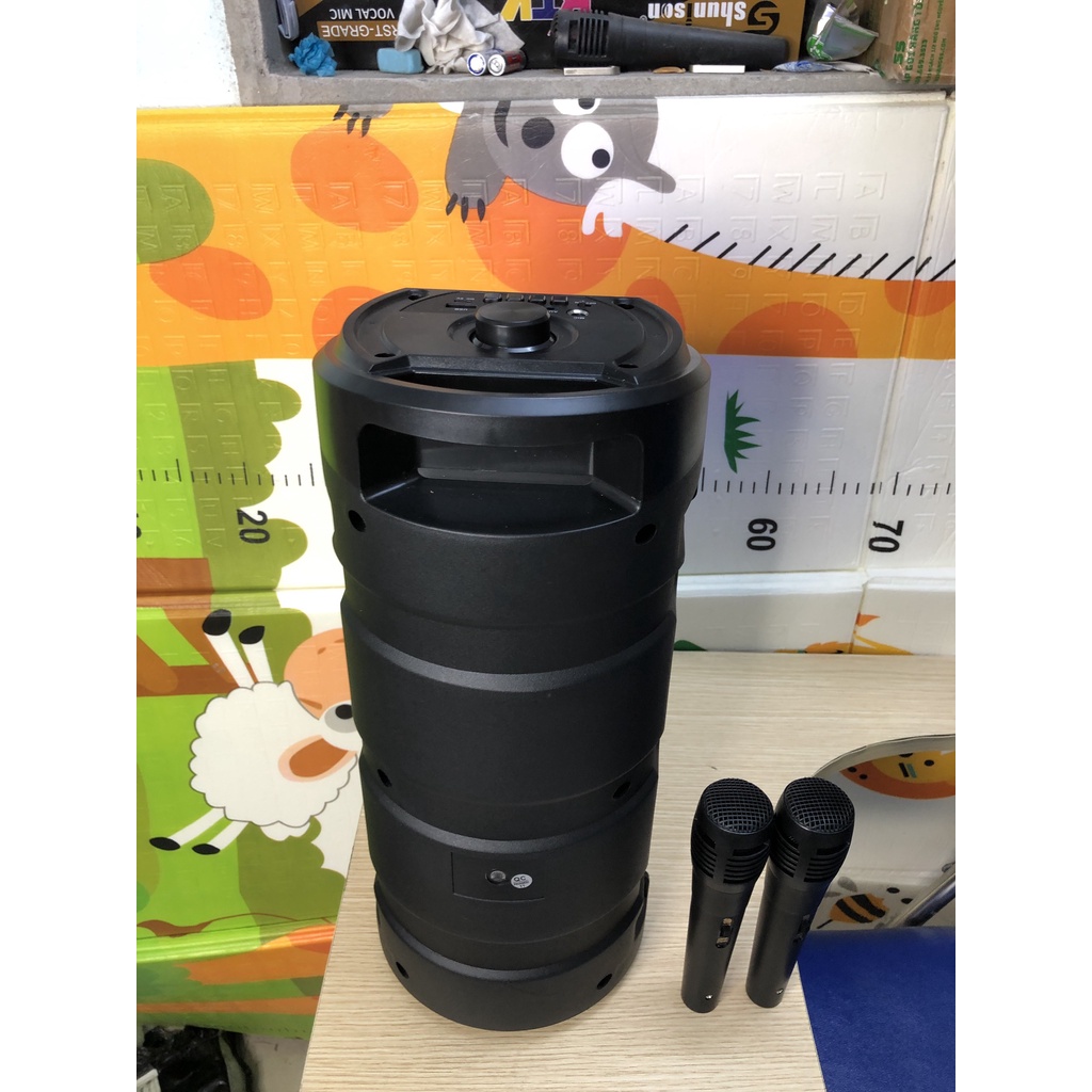 Loa Bluetooth Karaoke Mini ZQS 4239 2 Bass 10 Tặng 2 Micro Bass Căng Loa Vi Tính Loa Sách Tay