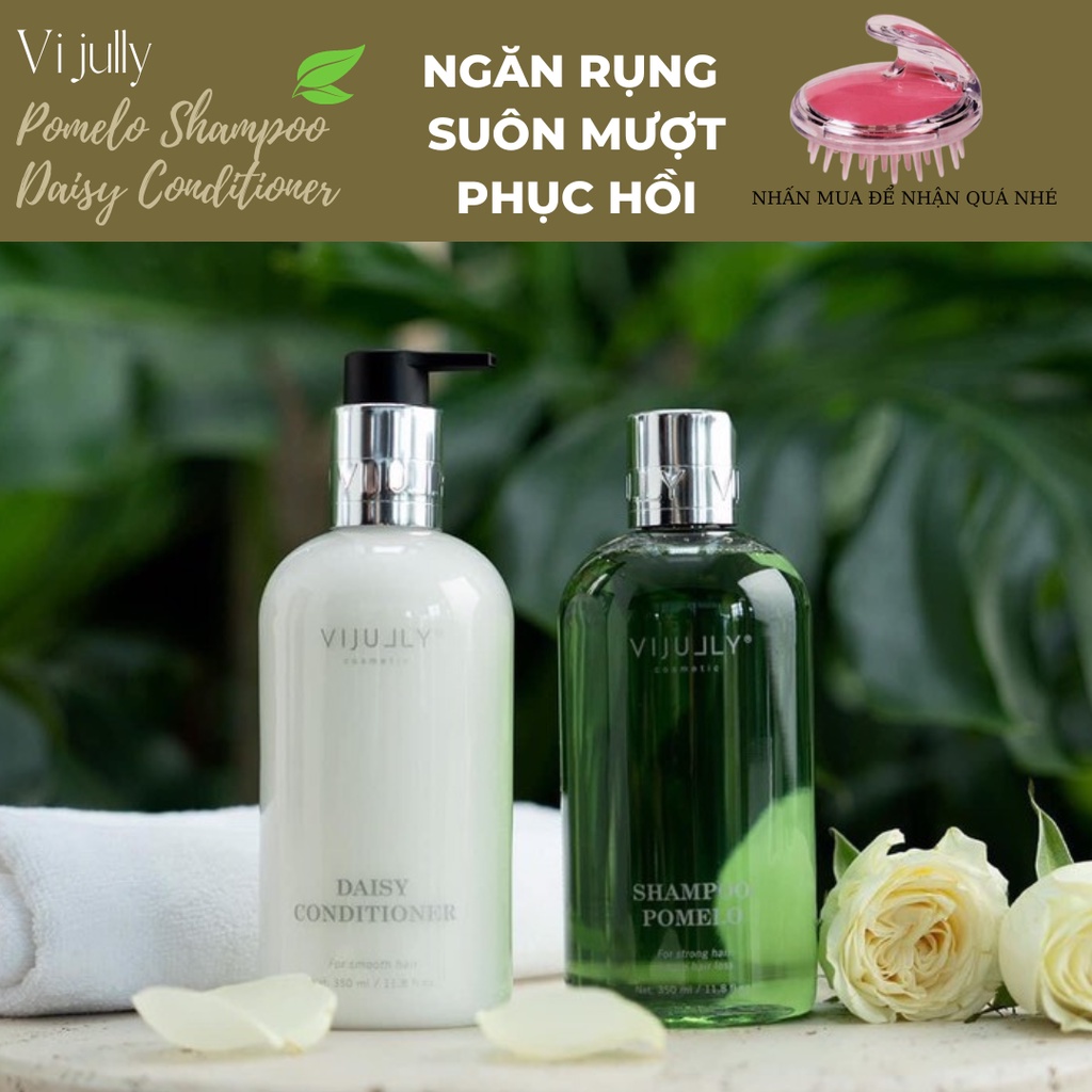 Dầu Gội Bưởi ngăn ngừa rụng, kích mọc tóc nhanh kết hợp Kem Xả Dừa ủ tóc phục hồi hư tổn khô xơ