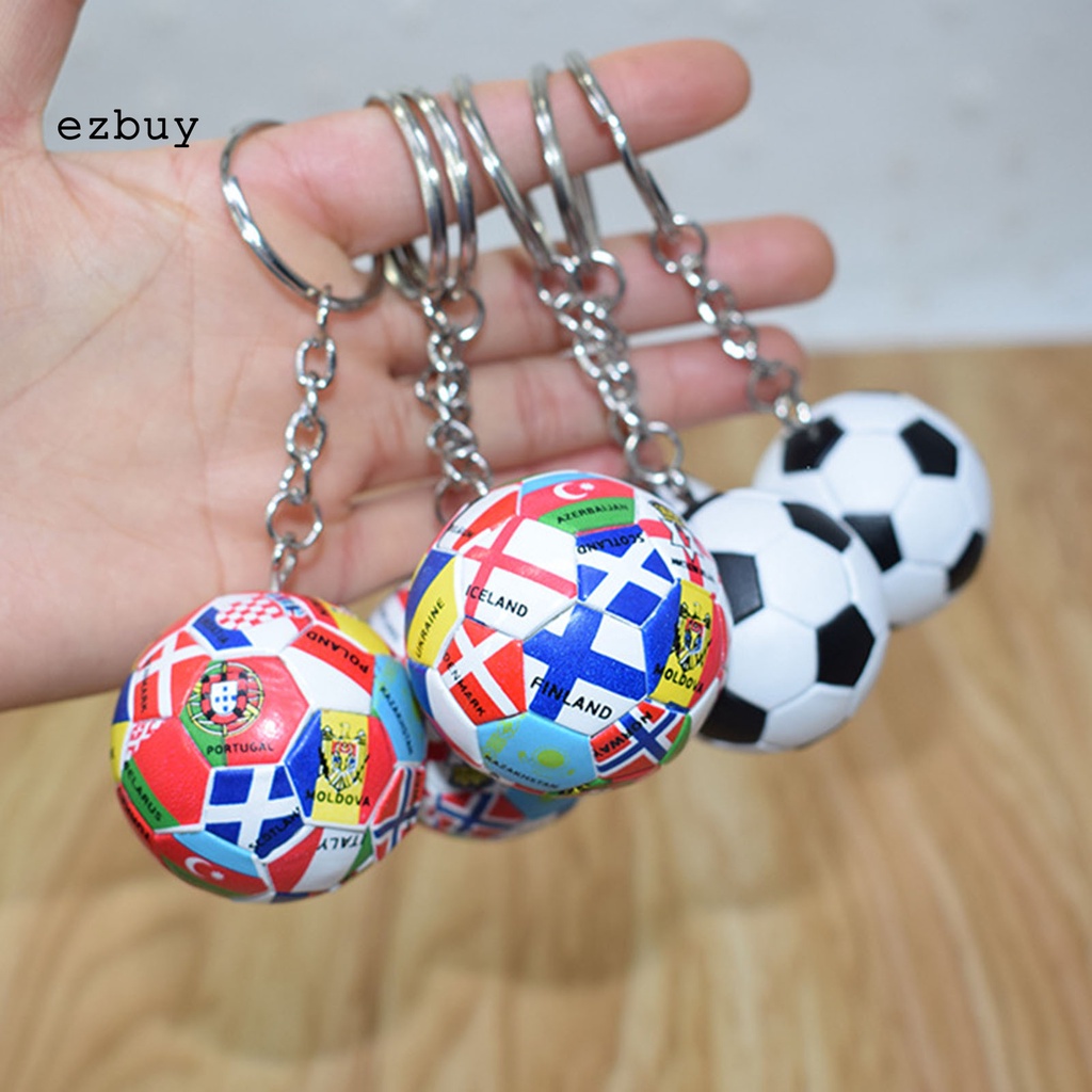 Ezbuy Móc Chìa Khóa Bằng PVC Họa Tiết Bóng Đá Màu Sắc Sống Động Kích Thước Nhỏ Gọn Dễ Treo Trang Trí Túi Xách Người Yêu
