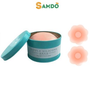 Hộp 10 miếng dán ngực, dán ti silicon, dán kéo nâng ngực, bảo vệ ngực tái sử dụng nhiều lần