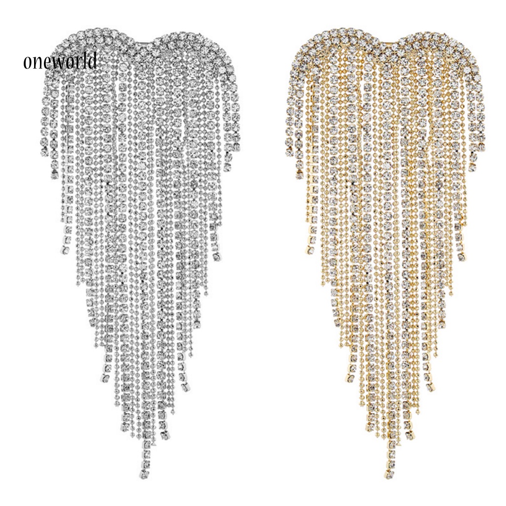 Ghim Cài Áo Đính Đá Phối Tua Rua Thời Trang Cho Nữ