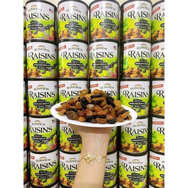 Nho khô mỹ sunview raisins 425g mix vị