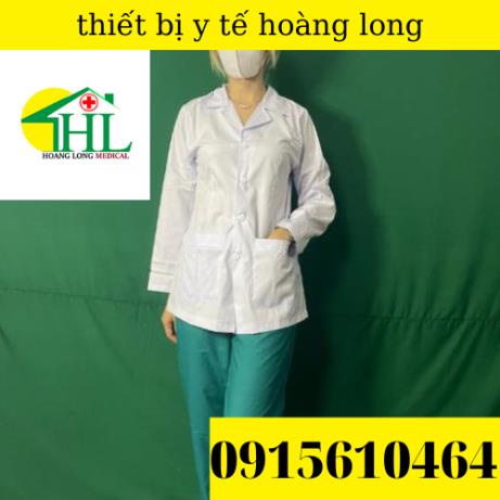 Áo Blouse bác sĩ dáng ngắn - tay dài nam, nữ các size S M L XL