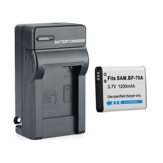 Pin bp-70a bp70a + bộ sạc tường cho samsung aq100, dv150f, es65, es67, es70, es71, es73, es74, es75, es80, mv800 es90