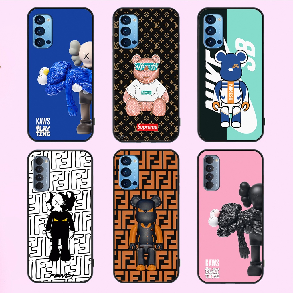 Ốp lưng Oppo Reno 4 - Reno 4 Pro - Reno4 - Reno4 Pro in hình be@rbrick, kvvas hottrend. ốp chống sốc bền đẹp