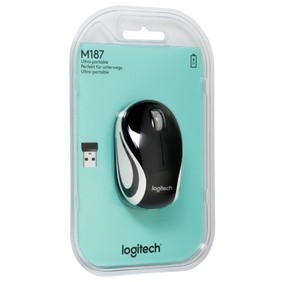 Chuột Mouse không dây LOGITECH M187 Laser (1xAAA, Công tắc)