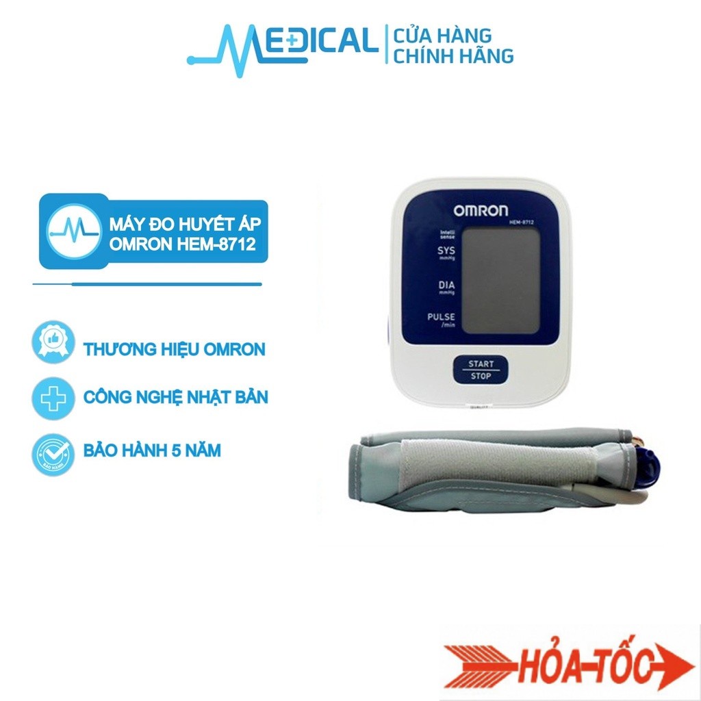 Máy đo huyết áp OMRON HEM-8712 bảo hành 5 năm chính hãng - MEDICAL