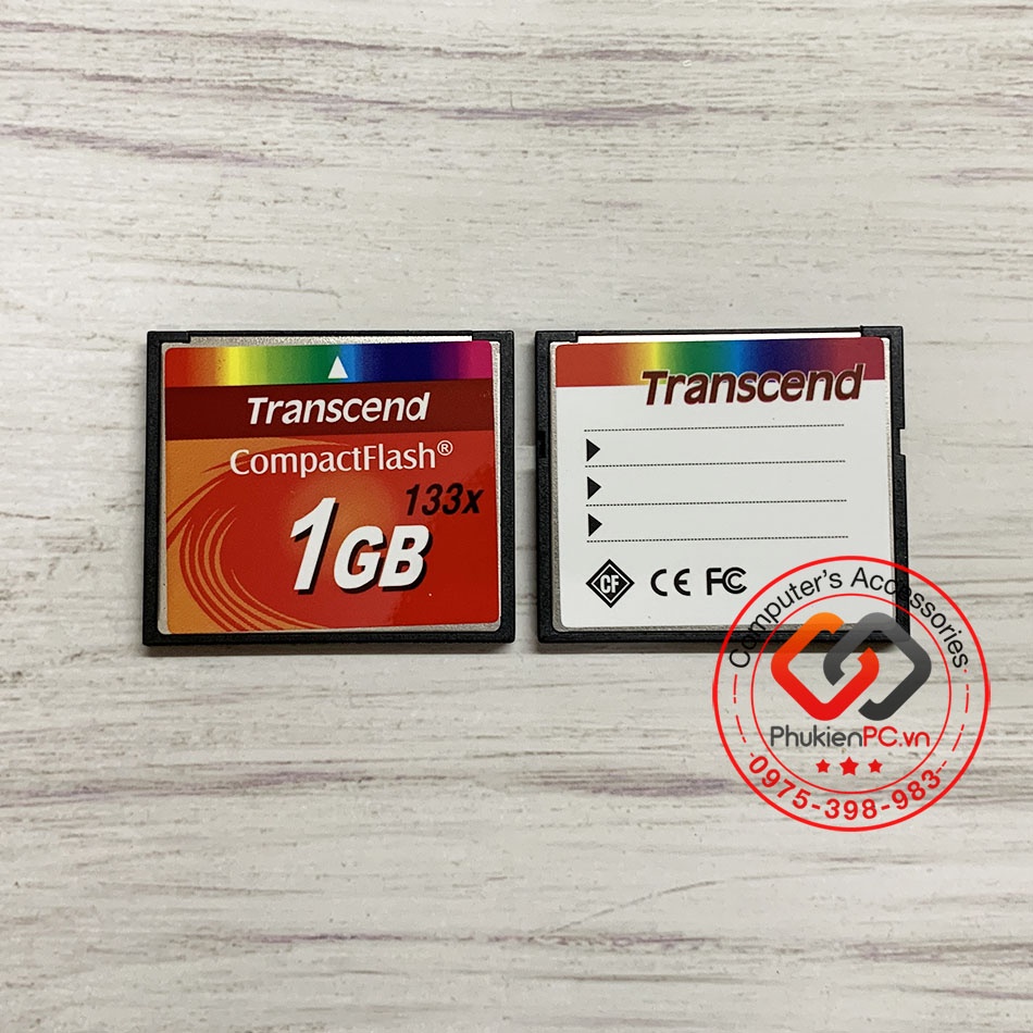 Thẻ nhớ CF 1GB Transcend cho máy CNC, PLC, máy ảnh, CompactFlash Card dùng trong công nghiệp