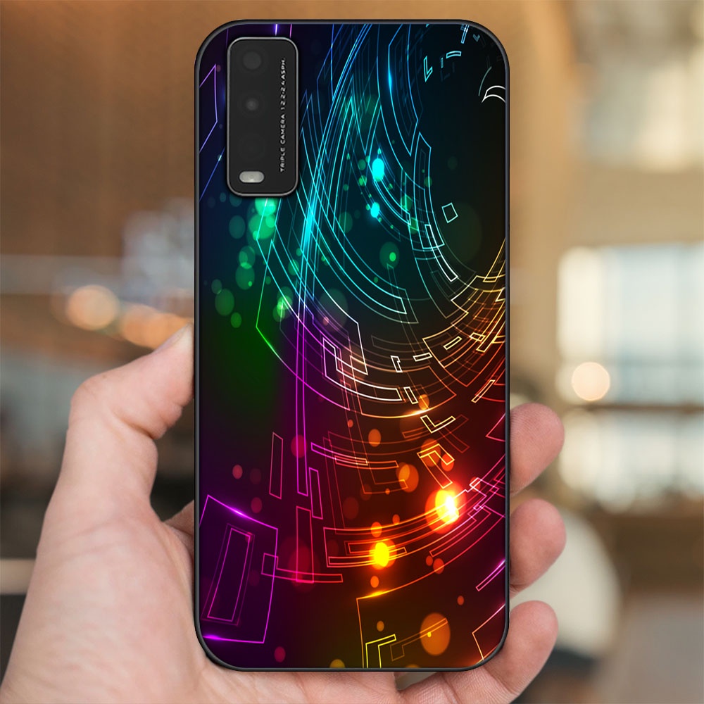 Ốp lưng Vivo Y20, Y20s, Y12s viền đen in hình 3D Gaming Rực Rỡ