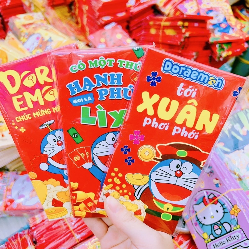 30 Bao Lì xì ( 3 xấp ) Doremon hottrend 2023