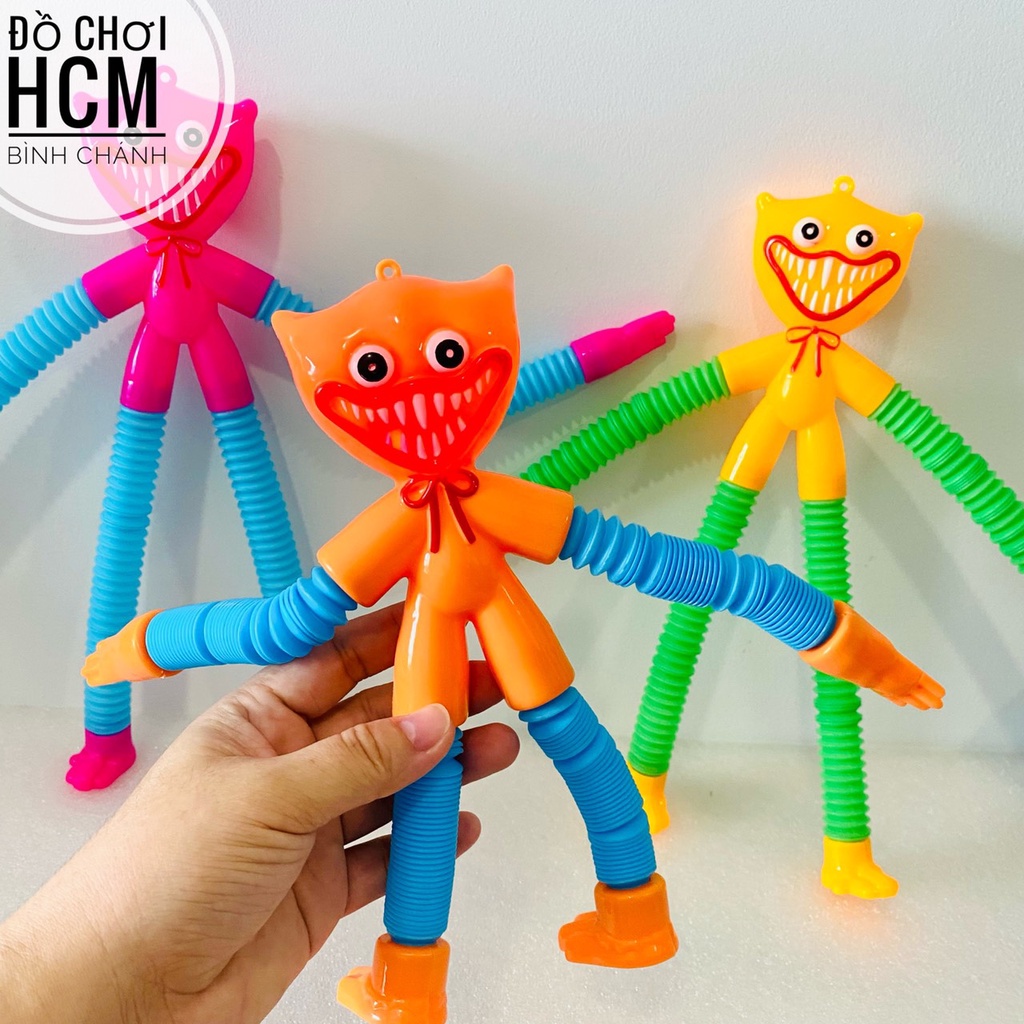 Đồ chơi trẻ em huggy wuggy ống lò xo kéo dãn biến hình mọi kiểu dáng, giãn giảm căng thẳng, xả stress