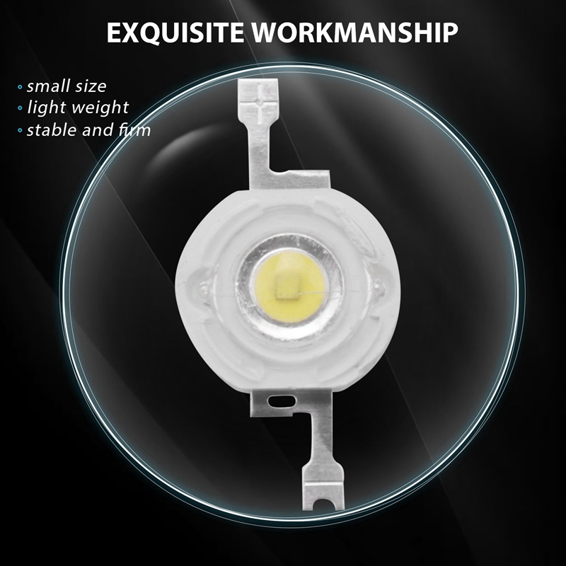 50 Đèn Led Diode Năng Lượng Cao 1W 1 Watt Chip 3V-3.4V