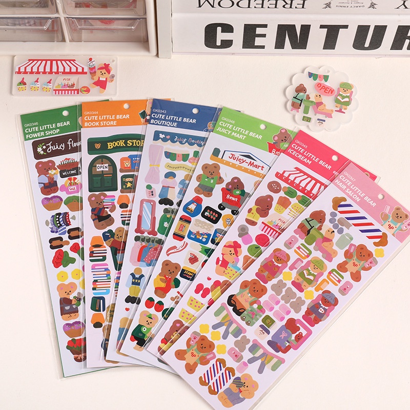 Hình Dán Gấu Nhỏ Cuộc Sống Dễ Thương Cuckoo GK0343