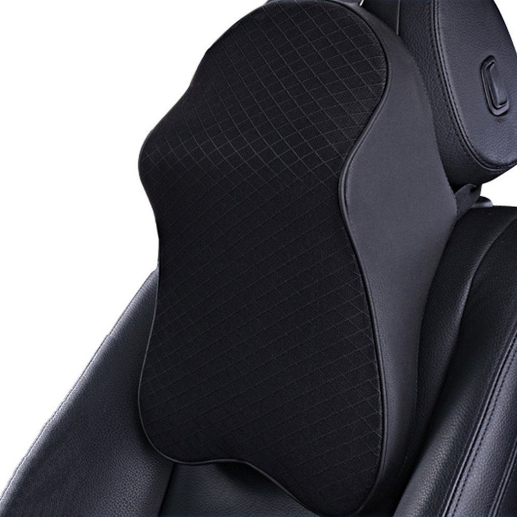 Gối Tựa Đầu Kiểu Gồ Bằng Cao Su Non Bọc Vải Và Da Chống Mỏi Vai Gáy Cho Lái Xe Đường Dài