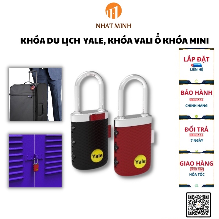 Khóa Du Lịch Yale YP3/31/123 Khóa Vali Ổ Khóa Mini 3 Số Cao Cấp Bảo Vệ