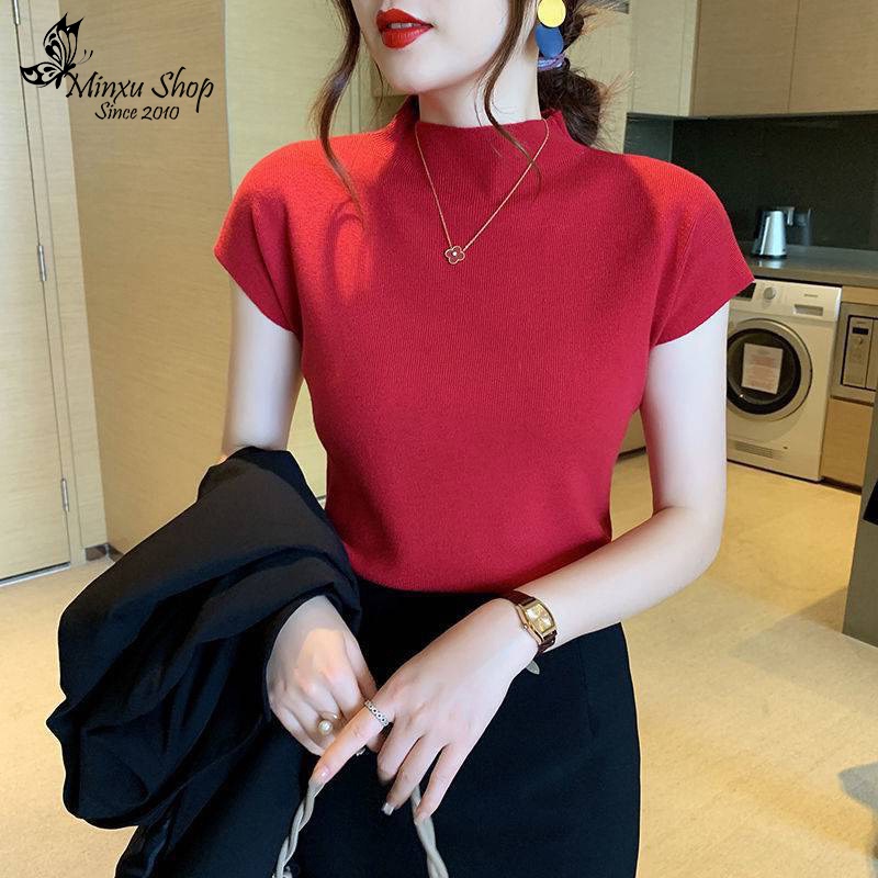 Áo len nữ Hàn Quốc tay hên,  nhiều màu tôn dáng, hack dáng xinh Minxu shop LEN06