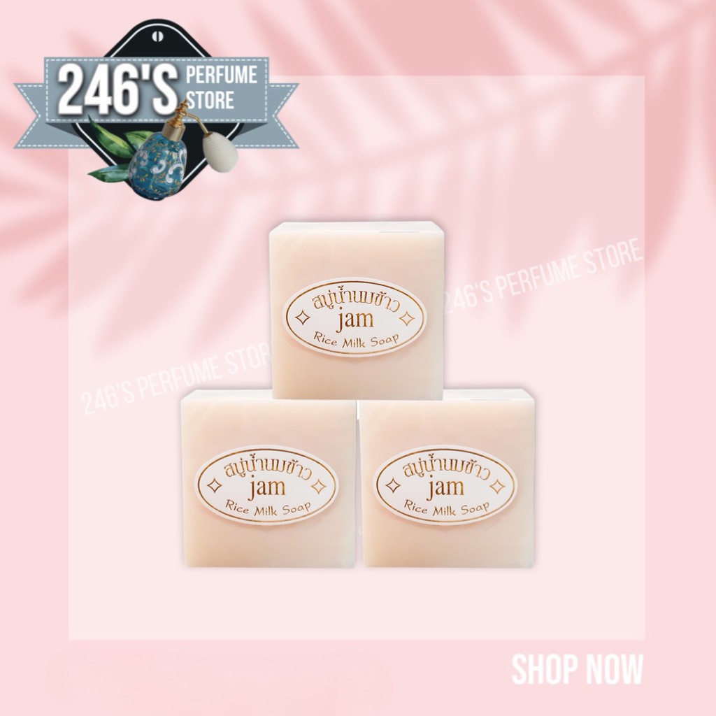 [Hàng Chĩnh Hãng] [Combo] 12 Cục Xà Phòng Tắm Cám Gạo Dưỡng Trắng Da Jam Rice Milk Soap Thái Lan | 246Sᴛᴏʀᴇ.ᴠɴ