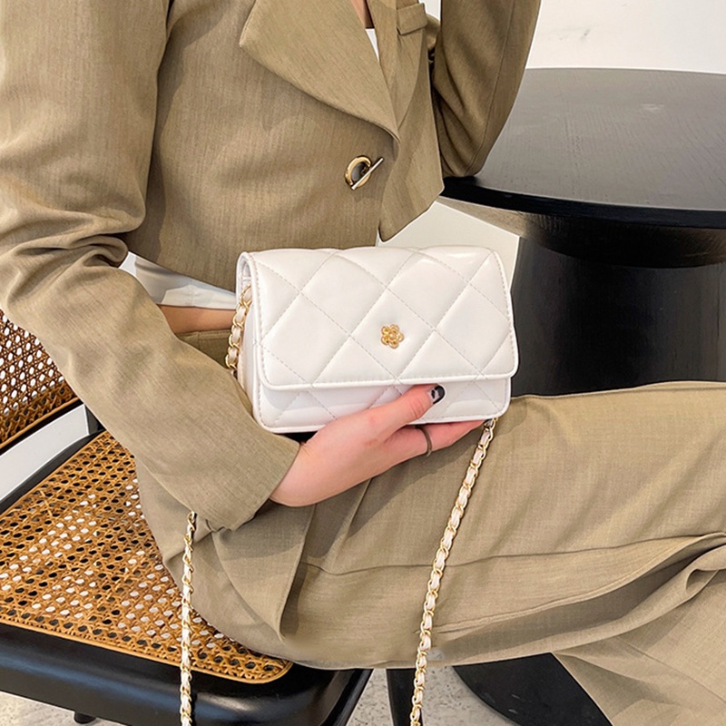 Túi Đeo Chéo Hình Vuông Nhỏ Màu Đen Đơn Giản Thời Trang Cho Nữ