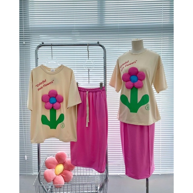 Set hoa nổi chân váy siêu xinh siêu iu, chuẩn hàng loại 1 ảnh thật