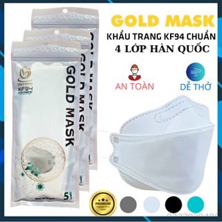 [Thùng 300 cái] Khẩu trang cua Gold mask 4 lớp kháng khuẩn loại 1