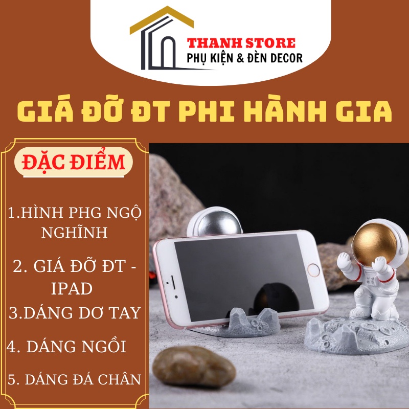 Giá Đỡ Điện Thoại - IPAD ,  Để Bàn Đáng Yêu Hình Phi Hành Gia, Giá Đỡ Ipad Đa Năng Tiện Lợi