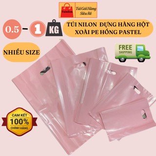 Túi Hột Xoài PE Hồng Pastel Cực Xinh Tuinilon Bóng Dẻo Bền Dai Cho Shop Thời Trang Quần Áo Mỹ Phẩm Cao Cấp Nhiều Size