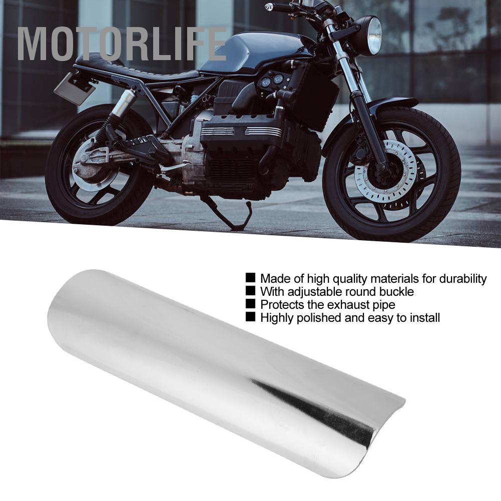 Motorlife Tấm chắn nhiệt ống xả tấm Chrome cho xe máy phổ thông 50-70mm / 2.0-2.76in