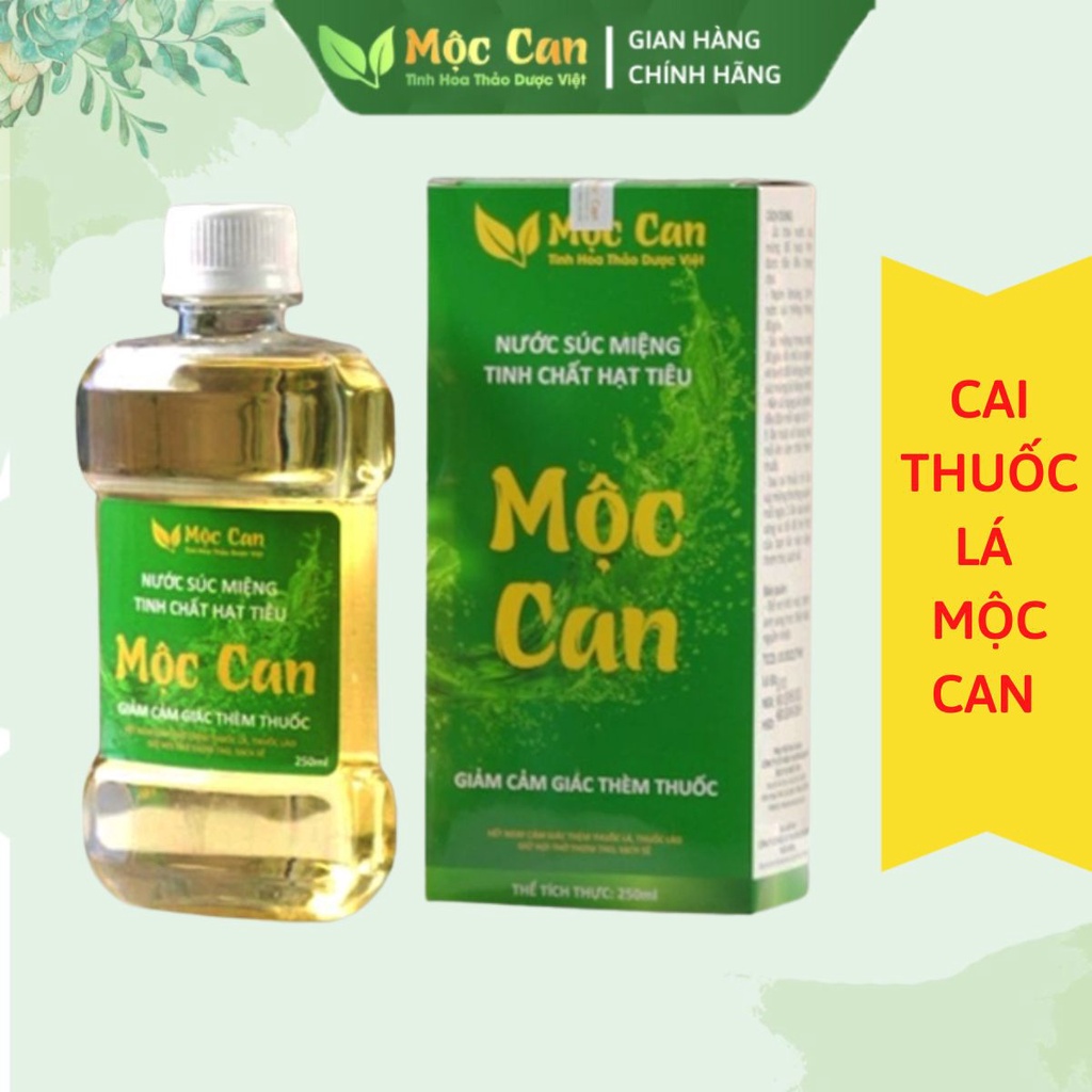Nước Súc Miệng Cai Thuốc Lá Thuốc Lào Mộc Can 500ml Bỏ Thuốc Khử Mùi Hôi Miệng