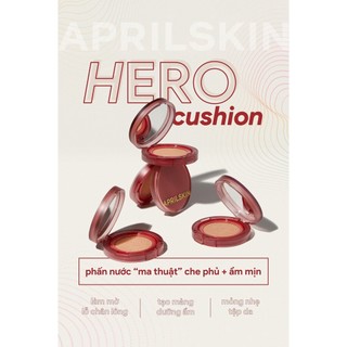 (AUTH) Phấn Nước Aprilskin Hero Cushion Tone 21 Be Sáng 12g (LIGHT BEIGE)(CÓ SẴN)